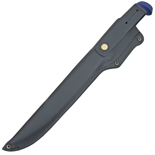 MARTTIINI Oy Filleting Knife "Martef Filleting Knife 19" Handle blue Leather sheath